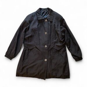 Gallery Women's Black Coat with Buttons